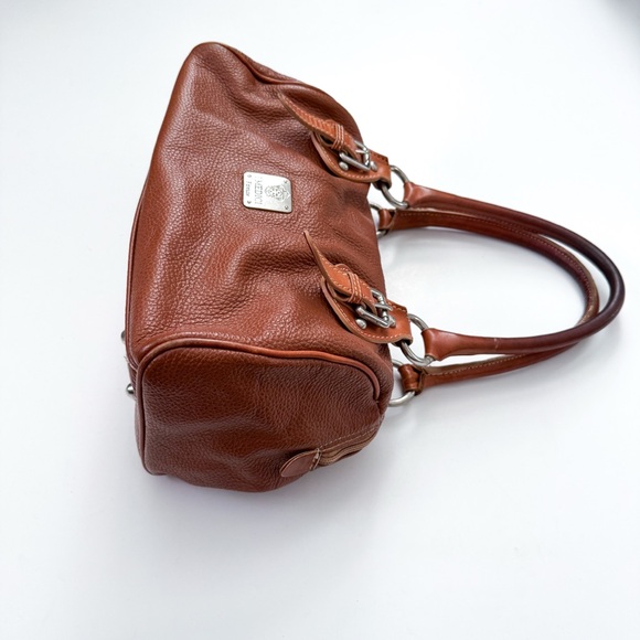 Medici Brown Pebbled Leather Shoulder Bag - Picture 3 of 7